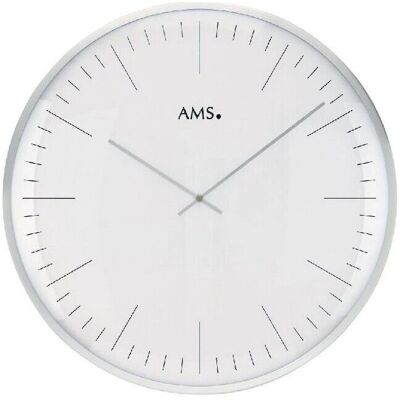 Horloge Murale JOGRABO AMS 9540 - Quartz, Argent, 40cm - Publicité Horloge Murale JOGRABO AMS 9540 - Quartz, Argent, 40cm - Publicité