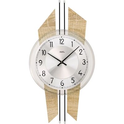 JOGRABO AMS 9571 Wanduhr - Quarz, Silber, Rund JOGRABO AMS 9571 Wanduhr - Quarz, Silber, Rund