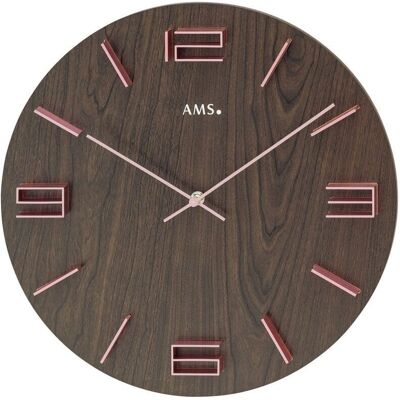 AMS W9591 Nástěnné Hodiny - Hnědá - Analogové, Quartz, 40cm AMS W9591 Nástěnné Hodiny - Hnědá - Analogové, Quartz, 40cm