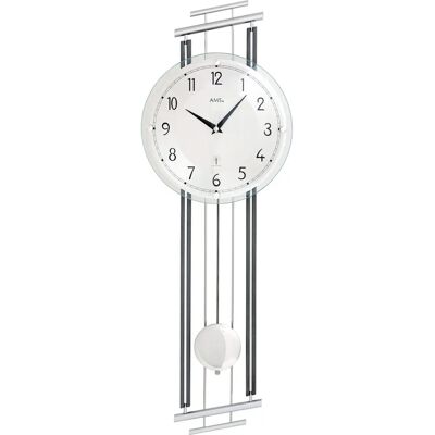 AMS F5314 Wanduhren - Funk, Quarz, 65cm, Silber AMS F5314 Wanduhren - Funk, Quarz, 65cm, Silber