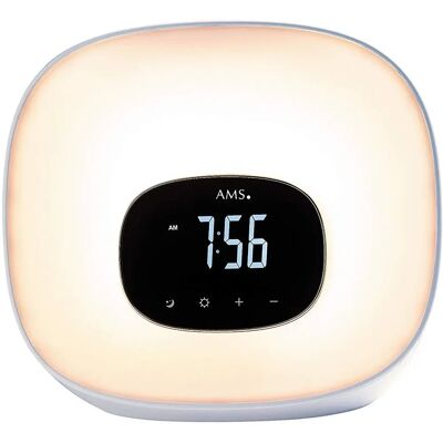 Réveil AMS T1302 blanc - Quartz - Publicité Réveil AMS T1302 blanc - Quartz - Publicité