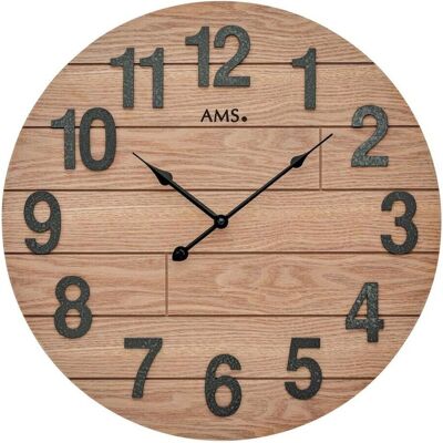 AMS W9617 - Holz-Wanduhr - 50cm Durchmesser - Wohnzimmer AMS W9617 - Holz-Wanduhr - 50cm Durchmesser - Wohnzimmer