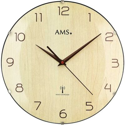 AMS Funkwanduhr F5557 - Schwarz - Wanduhr AMS Funkwanduhr F5557 - Schwarz - Wanduhr