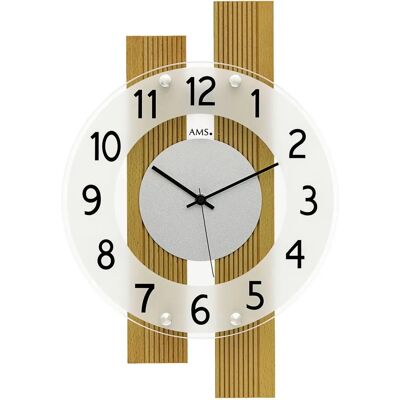 AMS F5874 - Buchenholz Quarz Wanduhr - Wohnzimmer AMS F5874 - Buchenholz Quarz Wanduhr - Wohnzimmer