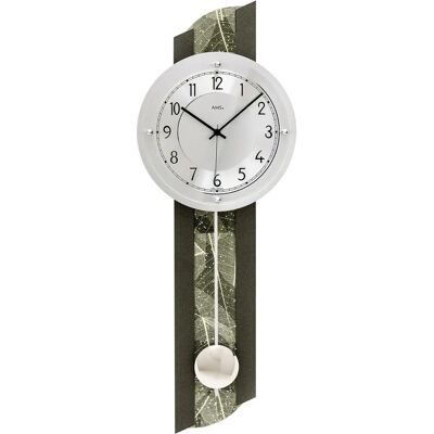 AMS F5324 Wanduhr - Quarzuhr, Funk, Holz, Silber - Wanduhren AMS F5324 Wanduhr - Quarzuhr, Funk, Holz, Silber - Wanduhren