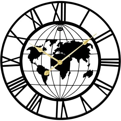 AMS - Wanduhr - Schwarz - Ø60cm - Wall clock AMS - Wanduhr - Schwarz - Ø60cm - Wall clock