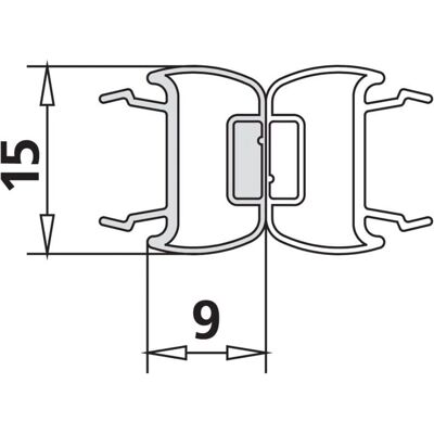 Kermi Modell 6036439 Magnetprofil - für Verschlussprofil, 200cm Kermi Modell 6036439 Magnetprofil - für Verschlussprofil, 200cm
