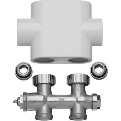 Kermi Edelstahl Radiatorventilblock - Zweirohranschluss Kermi Edelstahl Radiatorventilblock - Zweirohranschluss