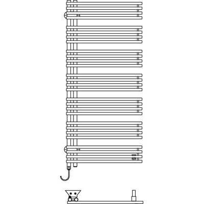 Badkamerradiator Kermi Diveo-E - Wit - Elektrisch - 132x60x600mm Badkamerradiator Kermi Diveo-E - Wit - Elektrisch - 132x60x600mm