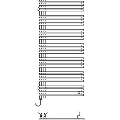 Kermi DVE1A1700602JXK - Wit badkamerradiator met elektrisch set Kermi DVE1A1700602JXK - Wit badkamerradiator met elektrisch set