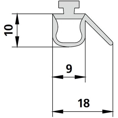 Kermi Vario 2000 Afsluitstrip - V2 FW3 - Afsluitstrip Kermi Vario 2000 Afsluitstrip - V2 FW3 - Afsluitstrip
