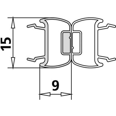 Kermi 2534770 Magnetdichtung - Tür bis 2000mm Kermi 2534770 Magnetdichtung - Tür bis 2000mm