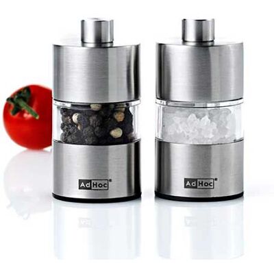 AdHoc Stainless Steel Salt and Pepper Mills - Salt and Pepper Mills AdHoc Stainless Steel Salt and Pepper Mills - Salt and Pepper Mills