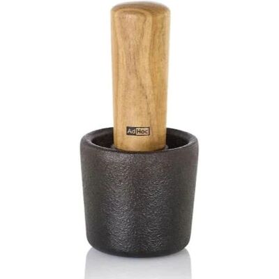 AdHoc Mortier en fonte et bois d'acacia - Mortar et pilon - Publicité AdHoc Mortier en fonte et bois d'acacia - Mortar et pilon - Publicité