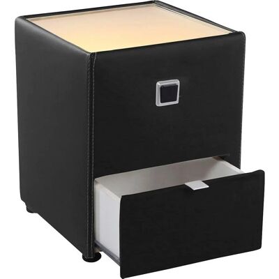 JOCKENHÖFER GRUPPE Lancy Nachtkonsole - schwarz, LED, Holz, Glas JOCKENHÖFER GRUPPE Lancy Nachtkonsole - schwarz, LED, Holz, Glas