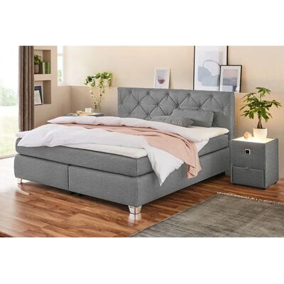 JOCKENHÖFER GRUPPE Finja Boxspringbett - Grau, 180x200cm, Komplettbett JOCKENHÖFER GRUPPE Finja Boxspringbett - Grau, 180x200cm, Komplettbett