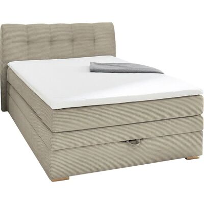 JOCKENHÖFER GRUPPE Amelie - Beiges Boxspringbett mit PU-Schaum-Topper - Boxspringbett JOCKENHÖFER GRUPPE Amelie - Beiges Boxspringbett mit PU-Schaum-Topper - Boxspringbett