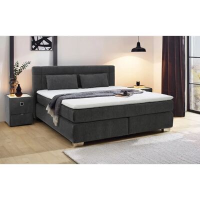 JOCKENHÖFER GRUPPE Romana - dunkelgrau 444/09 - 180x200 cm - chromfarbene Füße - Boxspringbett JOCKENHÖFER GRUPPE Romana - dunkelgrau 444/09 - 180x200 cm - chromfarbene Füße - Boxspringbett