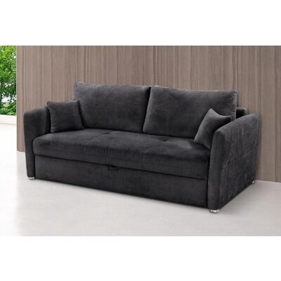 JOCKENHÖFER GRUPPE Luca Schlafsofa - 2-Sitzer Microflausch Schwarz JOCKENHÖFER GRUPPE Luca Schlafsofa - 2-Sitzer Microflausch Schwarz