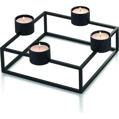 Portacandele CUBO di Philippi - 20x20cm - Nero Portacandele CUBO di Philippi - 20x20cm - Nero