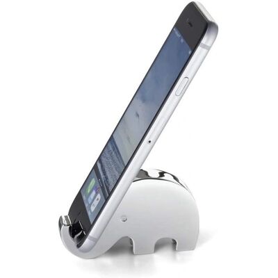 Suport pentru telefon Philippi Tambo - Formă de elefant, Argintiu, 7x4x2 cm Suport pentru telefon Philippi Tambo - Formă de elefant, Argintiu, 7x4x2 cm