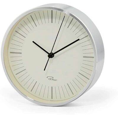 Philippi TEMPUS W4 Wanduhr - Geräuscharmer Sekundenzeiger - Aluminium - Silber Philippi TEMPUS W4 Wanduhr - Geräuscharmer Sekundenzeiger - Aluminium - Silber