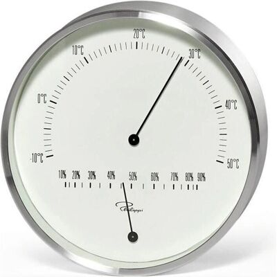 Philippi Tempus Thermometer und Hygrometer - Aluminium, Ohne Batterien Philippi Tempus Thermometer und Hygrometer - Aluminium, Ohne Batterien