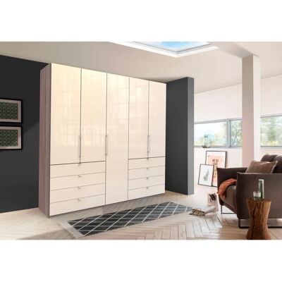 Wiemann Loft beiger Kleiderschrank mit Glasfront - Schrank Wiemann Loft beiger Kleiderschrank mit Glasfront - Schrank