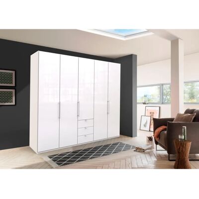 WIEMANN Loft Kleiderschrank - 5-Tür, 250cm breit, Weiß Glas WIEMANN Loft Kleiderschrank - 5-Tür, 250cm breit, Weiß Glas