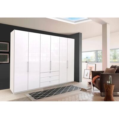 Wiemann Loft Kleiderschrank - 6-türig, Weiß/Glas Wiemann Loft Kleiderschrank - 6-türig, Weiß/Glas