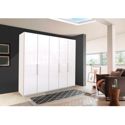 Wiemann Loft Falttürenschrank - 5-türig, Weiß, Glasfront Wiemann Loft Falttürenschrank - 5-türig, Weiß, Glasfront