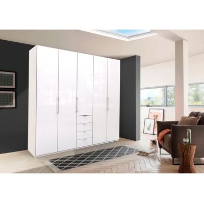 Wiemann Loft Kleiderschrank - 5-Tür Glasfront, Weiß Wiemann Loft Kleiderschrank - 5-Tür Glasfront, Weiß