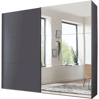 WIEMANN Korfu - Kleiderschrank mit Spiegel, Grau, Schiebetüren WIEMANN Korfu - Kleiderschrank mit Spiegel, Grau, Schiebetüren