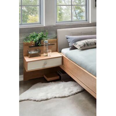 Wiemann Kiruna Nachttisch - Massivholz & Glas, Soft-Close, 60x48x43 cm Wiemann Kiruna Nachttisch - Massivholz & Glas, Soft-Close, 60x48x43 cm