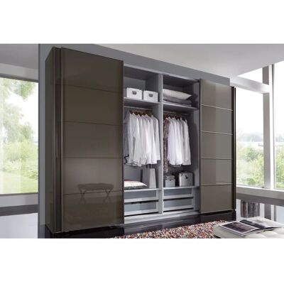 WIEMANN Westside Kleiderschrank - Glasfront, 4 Türen, 8 Böden - Kleiderschrank WIEMANN Westside Kleiderschrank - Glasfront, 4 Türen, 8 Böden - Kleiderschrank