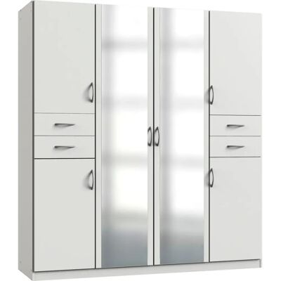 Wimex Bitburg Kleiderschrank - 6 Türen, 180x58x198cm, Weiß Wimex Bitburg Kleiderschrank - 6 Türen, 180x58x198cm, Weiß