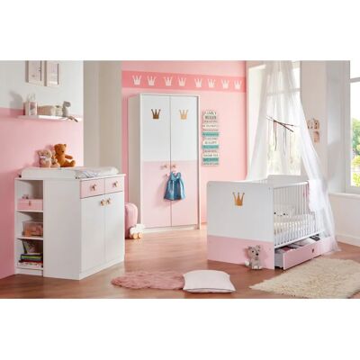 WIMEX Cindy2 Schrank - Rosa, 2 Türen, 2 Einlegeböden - Kleiderschrank WIMEX Cindy2 Schrank - Rosa, 2 Türen, 2 Einlegeböden - Kleiderschrank
