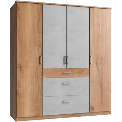 WIMEX 'Click' Kleiderschrank - Modern, Grau, 4-türig WIMEX 'Click' Kleiderschrank - Modern, Grau, 4-türig