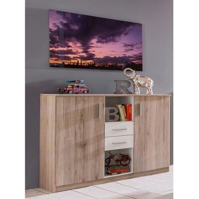 WIMEX Joker Weiß Eichefarben San Remo Sideboard - Sideboard WIMEX Joker Weiß Eichefarben San Remo Sideboard - Sideboard