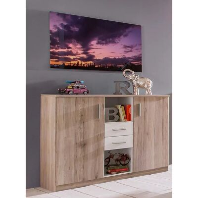 WIMEX Joker Weiß Eichefarben San Remo Sideboard - Sideboard WIMEX Joker Weiß Eichefarben San Remo Sideboard - Sideboard