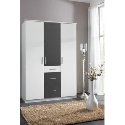 Wimex Joker Kleiderschrank - 3-türig, Weiß, 135x59x199cm Wimex Joker Kleiderschrank - 3-türig, Weiß, 135x59x199cm
