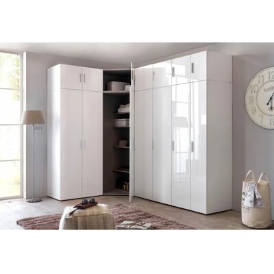 WIMEX Malta Weiß Kleiderschrank - 45x54x185 cm - Serie Malta WIMEX Malta Weiß Kleiderschrank - 45x54x185 cm - Serie Malta