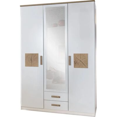WIMEX Kärnten Kleiderschrank - Holzgriffe, Spiegel, 3 Türen WIMEX Kärnten Kleiderschrank - Holzgriffe, Spiegel, 3 Türen