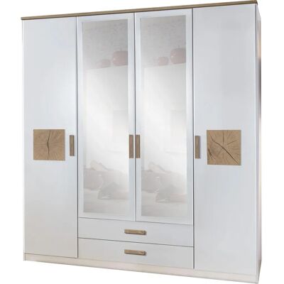 WIMEX Kärnten Kleiderschrank - 4 Regale & Spiegel WIMEX Kärnten Kleiderschrank - 4 Regale & Spiegel