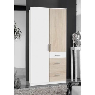 Wimex Joker Kleiderschrank - 2-türig, Weiß, 90x199x59cm Wimex Joker Kleiderschrank - 2-türig, Weiß, 90x199x59cm