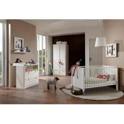 Wimex Helsingborg Babyzimmer-Set - Weiß - Baby, Gitterbett, Wickelkommode, Kleiderschrank Wimex Helsingborg Babyzimmer-Set - Weiß - Baby, Gitterbett, Wickelkommode, Kleiderschrank
