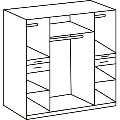 Wimex Koblenz Kleiderschrank - 6-türig, Spiegel, 4 Schubladen - Made in Germany Wimex Koblenz Kleiderschrank - 6-türig, Spiegel, 4 Schubladen - Made in Germany