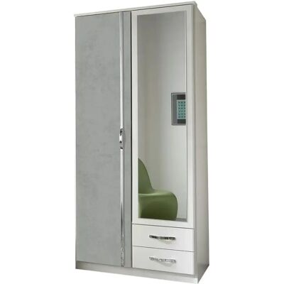 Wimex Duo Kleiderschrank - 2 Türen, Verstellbares Fach, Chromgriffe Wimex Duo Kleiderschrank - 2 Türen, Verstellbares Fach, Chromgriffe
