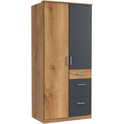 WIMEX Click Kleiderschrank - 2-türig, Grau, 90cm WIMEX Click Kleiderschrank - 2-türig, Grau, 90cm