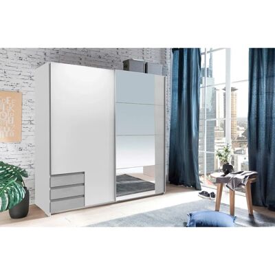 Wimex Emden Moderner Kleiderschrank mit Spiegel und Schubladen - Schrank Wimex Emden Moderner Kleiderschrank mit Spiegel und Schubladen - Schrank